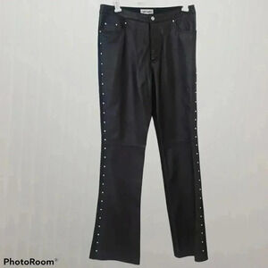 Paolo Santini Leather Rhinestone Pant